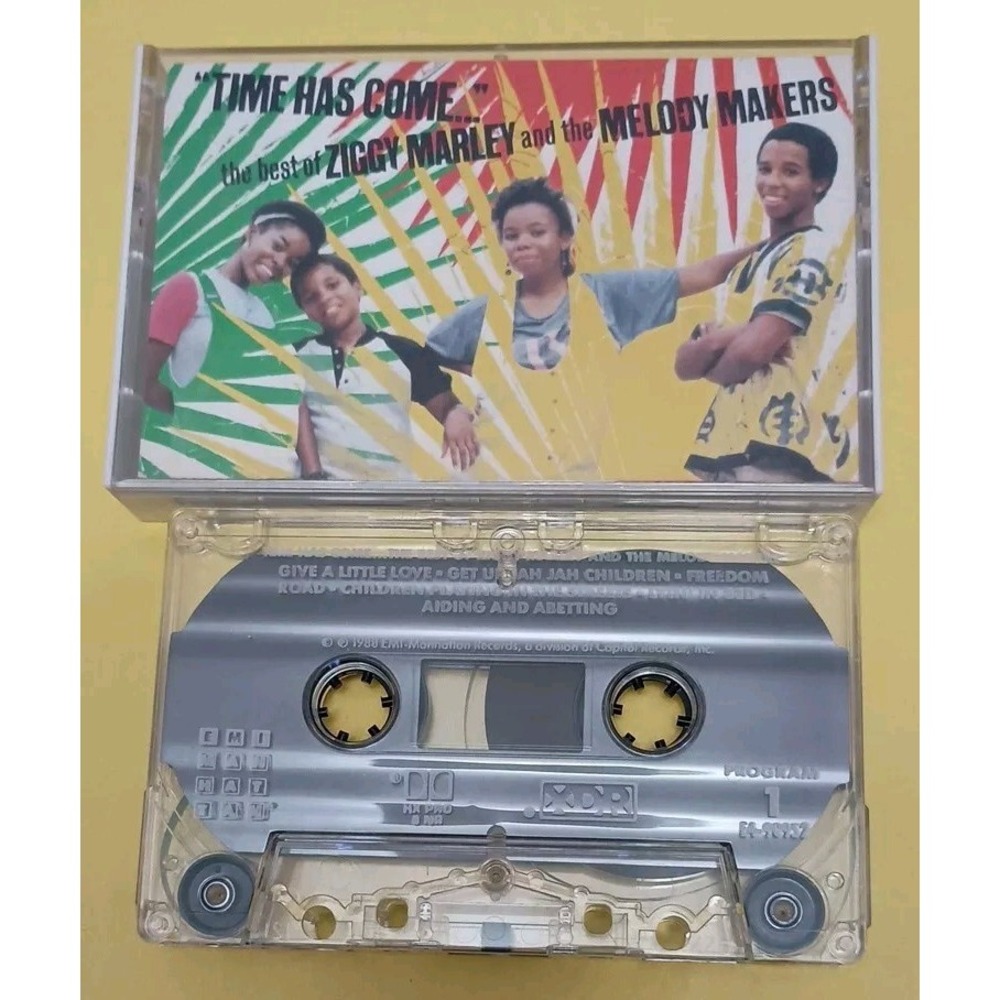 Ziggy Marley & The Melody Makers Time Has Come Cassette Tape 1988 EMI Reggae